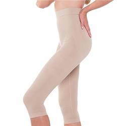 Anti Cellulite Leggings Damen Draining Capri Unterm Knie - Shape Leggings Damen, Mikrofaser Shapewear Damen Bauchweg, Bauch Beine Po, Kompressionsleggins Damen - Made in Italy von SLIMCELL Gambetti