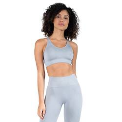 SMILODOX Damen Sport BH Chloe - Shaped Fit ärmelloses Oberteil mit Rundhals, Größe:XS, Color:Grau von SMILODOX