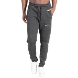 SMILODOX Herren Slim Fit Jogginghose MERRICK - Moderne Sweatpants mit Logo - Komfortable Seitentaschen & Einstellbarem Zugband - Ideal Training & Alltag, Größe:3XL, Color:Anthrazit Melange von SMILODOX