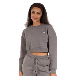 SMILODOX Sweatshirt Damen Amelia, Oversize Crop Pullover Damen, Pullover Langarmshirt Damen Rundhalsausschnitt, Crop Top Damen Sweatjacke Damen Komfortables Material, Ideal für Sport & Freizeit von SMILODOX