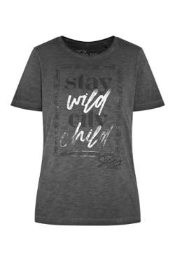 SOCCX Damen T-Shirt mit Folienprint Black L von SOCCX