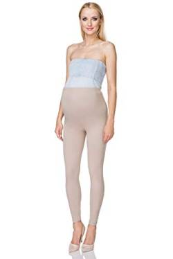 SOFTSAIL Umstandsleggings Leggings Für Damen Aus Baumwolle Schwangerschaft Umstandshose Umstandsmode Für Schwangere Umstandskleidung Mit High Waist, Beige 38 von SOFTSAIL