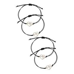 SOIMISS 2 Paar -Armband friendship bracelet herzarmbänder Verstellbares Armband Freundschaftsarmband freundschaftsarmbänder geflochtenes Armband für Frauen handgefertigte Armbänder von SOIMISS