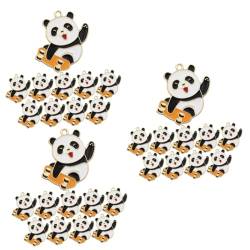 SOIMISS 30 Stück Panda Legierungsanhänger DIY Charms Material Schmuck Dekorativer Anhänger Schöner Schlüsselanhänger Taschenanhänger Schlüsselanhänger Zubehör Cartoon von SOIMISS