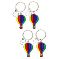 SOIMISS 4 Stück Schlüsselanhänger Frauen Regenbogen-stolz-Accessoires Damen Geldbörse Metallische Geldbörse Metallische Luftballons Rucksackanhänger Für Mädchen Zubehör Reize Zinklegierung von SOIMISS