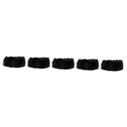 SOIMISS 5St Plüsch Stirnband dehnbares dickes Stirnband frauen pelz stirnband schwarzes stirnband Women's headband Fellstirnband für Damen Kunstpelz-Stirnband für Frauen Kunstfell Black von SOIMISS