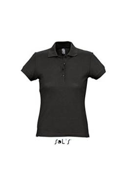 SOLS Damen Sol's Passion Poloshirt, Schwarz, M von SOL'S