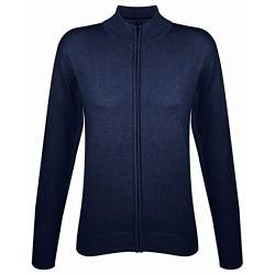 Sols Damen Gordon Strickjacke mit Reißverschluss, V-Ausschnitt, Langarm (Medium) (Marineblau) von SOL'S