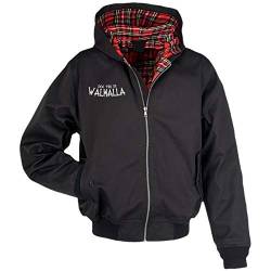 Herren Harrington Jacke mit Kapuze Viking World Tour Wikinger Thors Hammer Odin von SONS OF ODIN