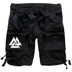 SONS OF ODIN Herren Armee Kurze Hosen Shorts Nordische Welt Walhalla Runen Valknut Nordic von SONS OF ODIN