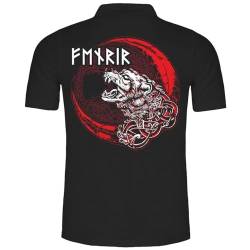 SONS OF ODIN Herren Poloshirt Polohemd Vikings Fenrir Wolf (mit Rückendruck) von SONS OF ODIN