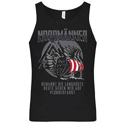 SONS OF ODIN Herren Tank Top Muskelshirt Nordmänner Langboote auf Plünderfahrt Wikinger Motiv von SONS OF ODIN