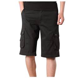 SOOUICKER Cargo Shorts Herren Baggy Cargohose Herren Kurz Kurze Hosen Herren Cargo Bermuda Shorts Herren Cargo Arbeitshosen Männer Kurz Kurze Hosen Herren mit Seitentaschen Outdoor Wandern von SOOUICKER