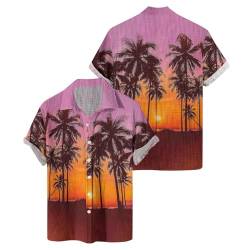 SOOUICKER Hawaii Hemd Männer Palmen Vintage Hemd Herren Kurzarm Print Freizeithemden für Herren Bunt Übergröße Hemd Herren Sommer Hawaii Kurzarmhemd Herren Große Größen Sommerhemd Herren Muster von SOOUICKER