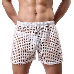 SOOUICKER Kurze Hose Herren Sommer Shorts Herren Sommer Shorts Herren Transparent Durchsichtig Kurze Hosen Herren Schnelltrocknend Kurze Hosen Herren für Zuhause von SOOUICKER