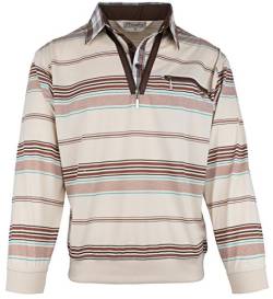 SOUNON Langarm-Poloshirt für Herren Sandbeige (M4), Groesse: M von SOUNON