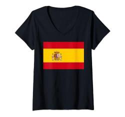 Damen SPANIEN SPAIN España HERZ EUROPA SPORT DAMEN HERREN KINDER T-Shirt mit V-Ausschnitt von SPANIEN España SPAIN SPORT MÄNNER FRAUEN KINDER