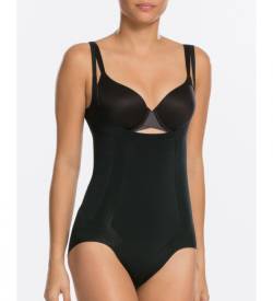 SPANX für Damen. 10129R_VERY BLACK Super-Reduzierkörper mit Riemen 10129R schwarz (S), Lässig, Nylon von SPANX