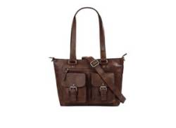 Spikes & Sparrow Shopper Damen Leder, cognac von SPIKES & SPARROW