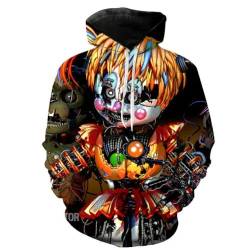 SPSMOKH Five Nights Game Hoodie Freddie/Foxy Sport Sweatshirt 3D Print Horror Style Pullover Langarm für Damen und Herren, 5, XS von SPSMOKH