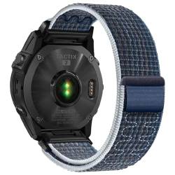 SQHYWJ-Für Garmin Fenix 22mm 26mm Nylon Uhrenarmbänder ，für Herren und Damen Verstellbares Nylon Sport Uhrenarmband (Blau 22mm) von SQHYWJ