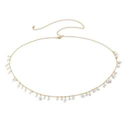 SQMSK 80-100 cm Elegante Quaste Taillenkette Pailletten Taillenkette Sexy Körper Taillenkette Perlen Taillenkette Für Frauen Und Mädchen von SQMSK