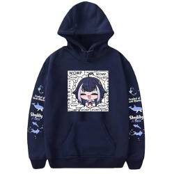 Hoodie Shylily Cartoon Print Sweatshirt, Modische Langarm Herren Und Damenbekleidung Für Frühling Und Herbst, Lässig Mit Kapuze Hemd Mit Rundhalsausschnitt (Blue,3XL) von SRGDRR