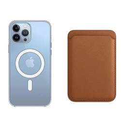 SRGDRR Schutzhülle und Kartenetui für magnetisch für iPhone 15 Ultra 14 Plus 13 12 Pro Max, magnetische Kartenhalter-Handyhülle, Brown Group, für iPhone 13Pro von SRGDRR