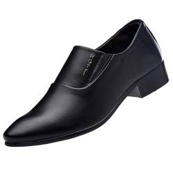 Derby Schuhe Herren Oxford Anzugschuhe Hochzeitsschuhe Schnürhalbschuhe Männer Businessschuhe Oxford Derby Schuhe Klassischer Business Lederschuhe Schwarz Braun 37-48 von SRTUMEY