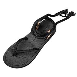 SRTUMEY Sandalen Herren Outdoor Sandalen Sportsandalen Sommerpaar Herrenmode Oberbekleidung Seil bedruckt Fischgrätenriemen Sandale Weiße Schuhe Herren Hoch von SRTUMEY