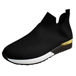 SRTUMEY Sneaker Damen Schuhe Damen Damen Sneaker Damenfarbe Sportnetz Schuhe Outdoor-solide atmungsaktive Schuhe Damen- Schwarze Schuhe Flacher Absatz Damen von SRTUMEY