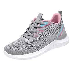 SRTUMEY Sneaker Damen Schuhe Damen Sportschuhe für Damen Mode-Frauen-Sport-Schuh-Flache leichte -Bequeme Wellen-Streifen-einfacher Stil Hohe Schuhe Damen von SRTUMEY