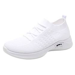 SRTUMEY Sneaker Damen Schuhe Damen Turnschuhe Damen Fashion Shoes Up Bequeme Damen Atmungsaktiv Lässig Lässig Spitzenschuhe Netzturnschuhe Damenturnschuhe Dance Sneaker Damen von SRTUMEY