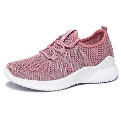 SSERHEHK Damen Sneaker Laufschuhe Turnschuhe Running Tennisschuhe Freizeit Straßenlaufschuhe Atmungsaktiv Jogging SportschuheH66 Pink 36 von SSERHEHK