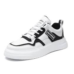 Sneaker für Frauen & Männer | Damen & Herren Sportschuhe Unisex Leichter Sneaker Laufschuhe Walkingschuhe Turnschuhe Shoes Schuhe Freizeitschuhe Atmungsaktives rutschfeste GummisohleA335 WhiteBlack38 von SSERHEHK