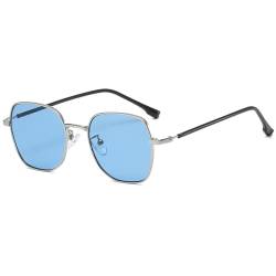 SSFVTTL Octagon Randlose, topaktuelle Sonnenbrille aus Metall für Männer und Frauen, schwarz von SSFVTTL