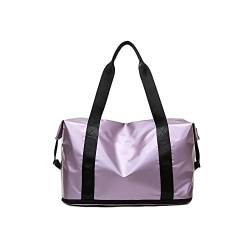 SSWERWEQ Reisetaschen Frauen Fitness Schwimmen Strand Handtasche mit trockenem Nass Beutel Leichte Reise Gepäck Duffle Shoulder Packung (Color : Purple) von SSWERWEQ