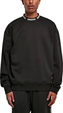 STARTER BLACK LABEL Herren Sweatshirt Starter Jaquard Rib Crewneck, Farbe Black, Größe S von STARTER BLACK LABEL