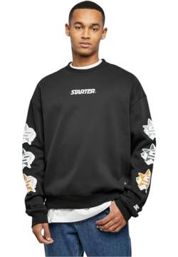 STARTER BLACK LABEL Herren Sweatshirt Starter Star Sleeve Crewneck Black XL von STARTER BLACK LABEL