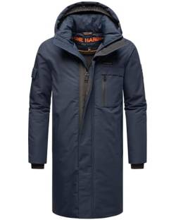 STONE HARBOUR Herren Winterjacke (S-3XL) - Kapuze abnehmbar, Wasserabweisend, zum Teil mit Magnetverschluss, Warme Jacke Männer - B758 (3XL, Navy) von STONE HARBOUR