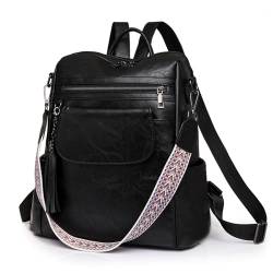 SUCIKORIO Leder Rucksack Damen Klein, 2 in 1 Rucksack Handtasche Elegant Wasserdicht Cityrucksack Damen Mini Rucksäcke Modern Reiserucksack Rucksackhandtaschen für Reisen, Arbeit, Schule von SUCIKORIO