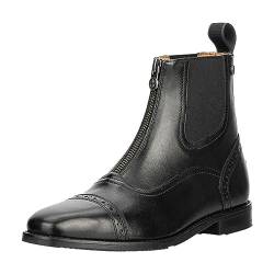 SUEDWIND FOOTWEAR Florentina FZ - Italienisches Rindsleder – Weiches Leder im Innenschuh - Karreeleisten - Einlegsohle - Handarbeit - Y K K Zipper vorne - Schwarz 37 von SUEDWIND FOOTWEAR