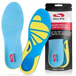 SULPO 1 Paar Orthopädische Einlegesohlen - Einlegesohlen Arbeitsschuhe - Einlagen Schuhe - Gel Einlegesohlen Herren Damen - Sport Einlegesohlen Herren Damen - Insoles for shoes - Einlagen - 33-36 von SULPO