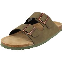 SUPERSOFT 174-141 Schuhe Sandale Lederfußbett Hausschuhe Pantolette verstellbar, gepolstert von SUPERSOFT