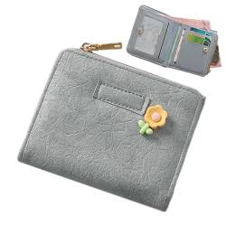 SVCEQZE Bifold Wallet Women - Multi Card Wallet Case Bifold Zipper Pocket Wallet - Card Case Purse Wallet Clutch Organizer with ID Window for ID Cards Small Items, grau, Refer to description, Unisex von SVCEQZE