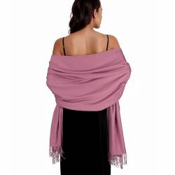 SWAT PANY Stola Rosa Damen Festlich Schultertuch Stola für Abendkleid Pashmina Schal Frauen Winter Schals Tücher für Damen von SWAT PANY