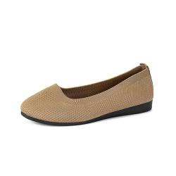 SWZEC bergxperten - Orthorinas -ergonomische schmerzlindernde Ballerinas (Khaki,42) von SWZEC