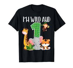 I'm Wild and One Zoo Theme 1st Birthday Safari Jungle Animal T-Shirt von Safari Jungle Zoo Animals Birthday Party 205