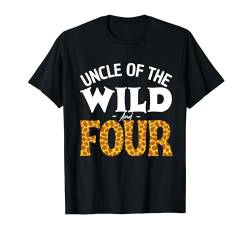 Onkel Of The Wild and One Zoo Safari Dschungel Geburtstagsparty T-Shirt von Safari Squad Family Trip To Africa Matching Savana