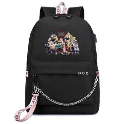 Anime Demon Tanjiro Nezuko Slayers Tagesrucksäcke Laptop-Rucksäcke Cosplay-Rucksäcke für Teenager Mädchen Jungen von Sageam